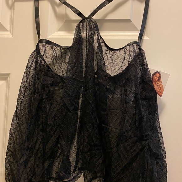 Lingerie by Exposed: Vintage Allure Black Baby Doll and Panty Set - Picture 5 of 7